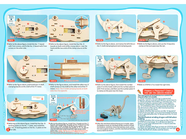 Dinosaurio armable Eléctrico STEM - Kit de construcción 4