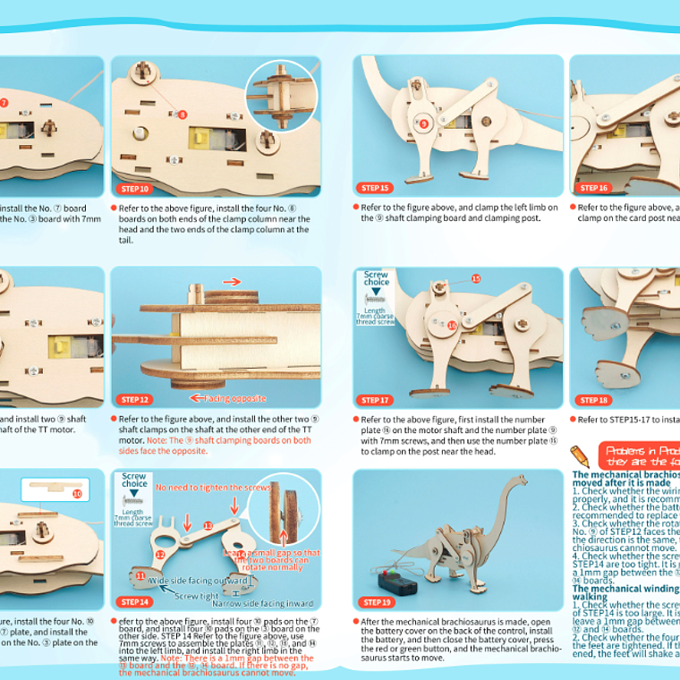 Dinosaurio armable Eléctrico STEM - Kit de construcción 4
