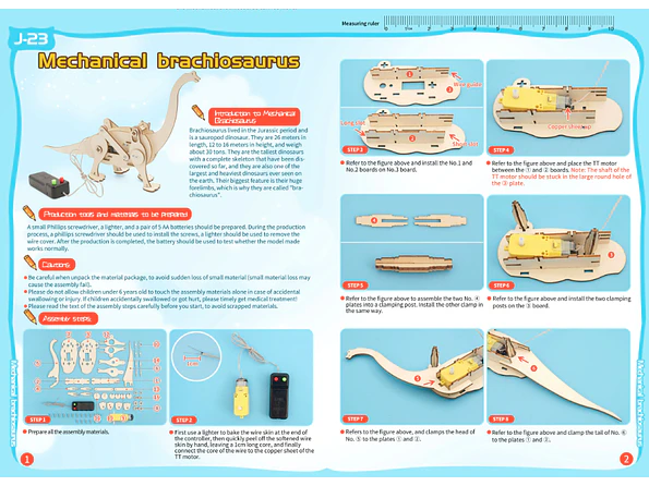 Dinosaurio armable Eléctrico STEM - Kit de construcción 5