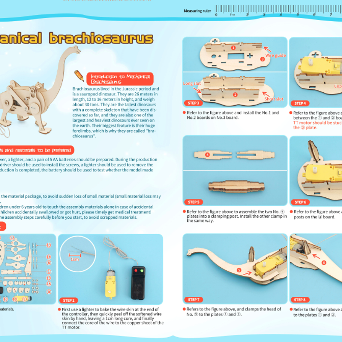 Dinosaurio armable Eléctrico STEM - Kit de construcción 5