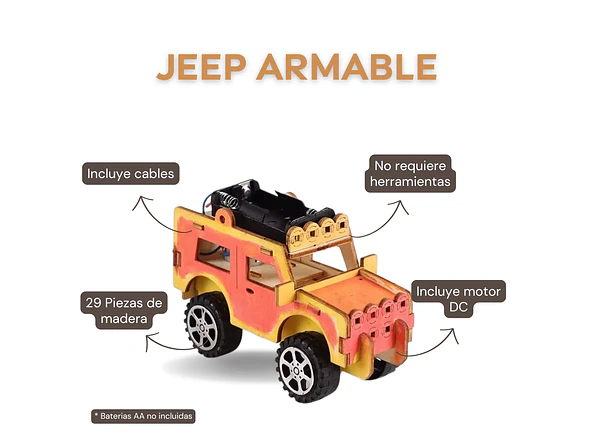 Jeep Armable STEM – Kit de Construcción 29 Piezas 1