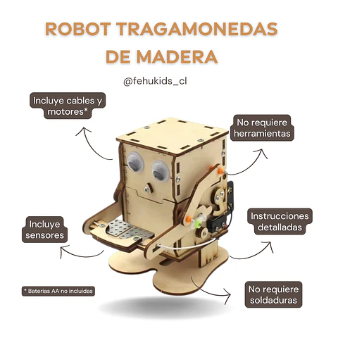 Robot Tragamonedas Armable STEM – Kit de Construcción