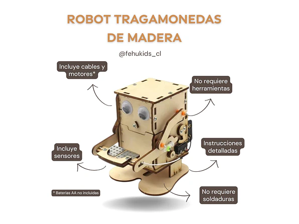 Robot Tragamonedas Armable STEM – Kit de Construcción 1