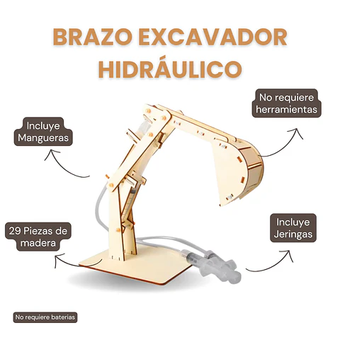 Excavadora Hidráulica Armable STEM -  Kit de Construcción