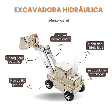 Excavadora Movil Armable STEM - Kit de Construcción