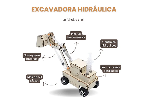 Excavadora Movil Armable STEM - Kit de Construcción 1