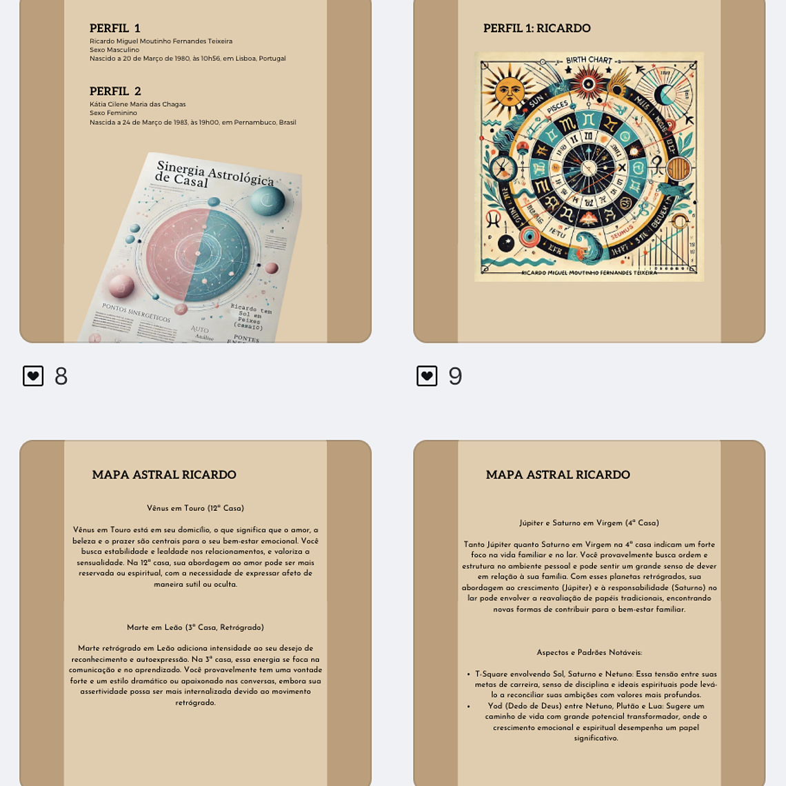 Leitura de Sinergia Astrológica de Casal - Impressa em Livro - Personalizado 3