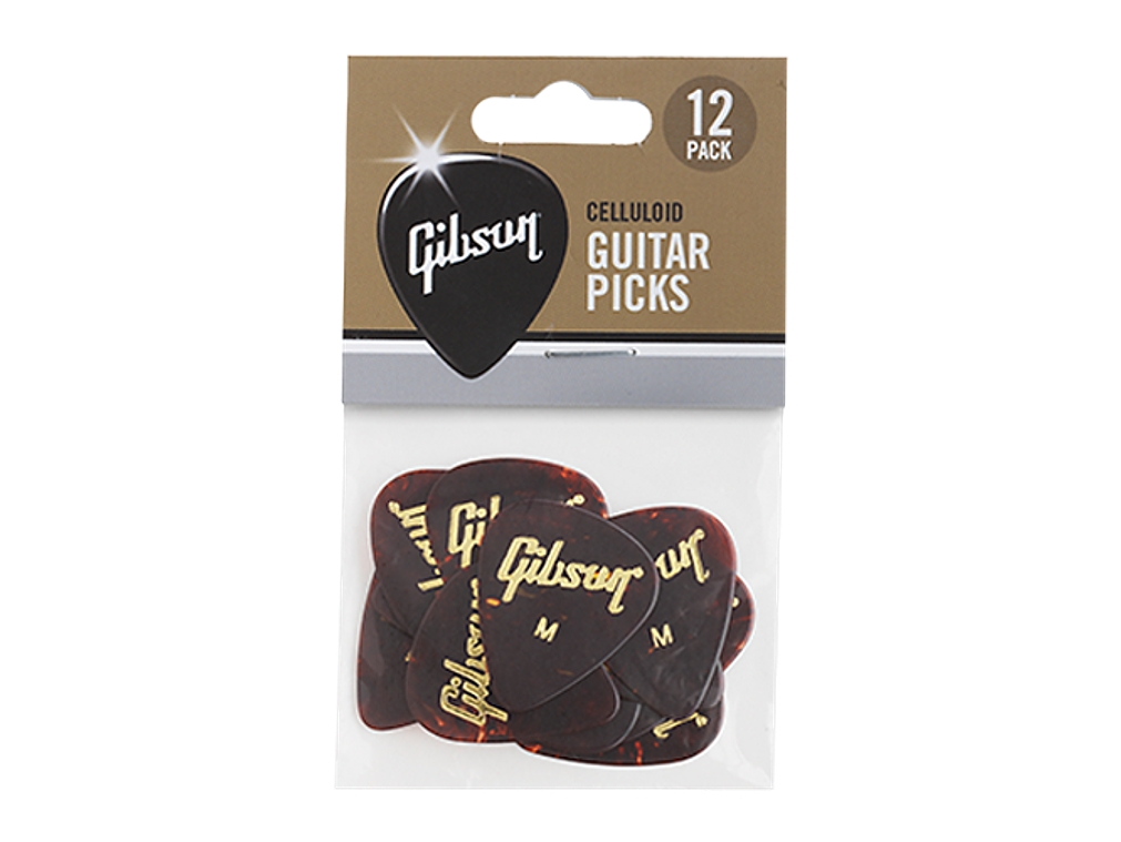 Palhetas Gibson - Tortoise Perlado - Medium - 12 unidades 2