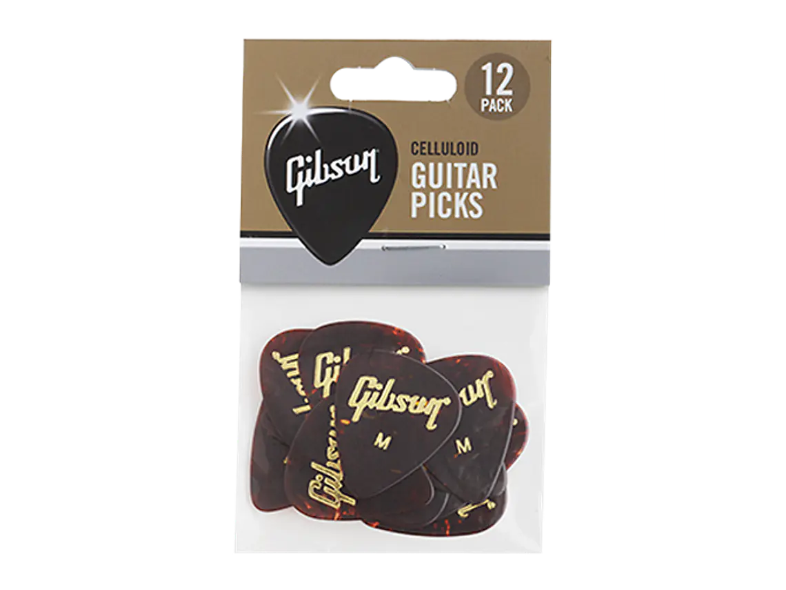 Palhetas Gibson - Tortoise Perlado - Medium - 12 unidades 1
