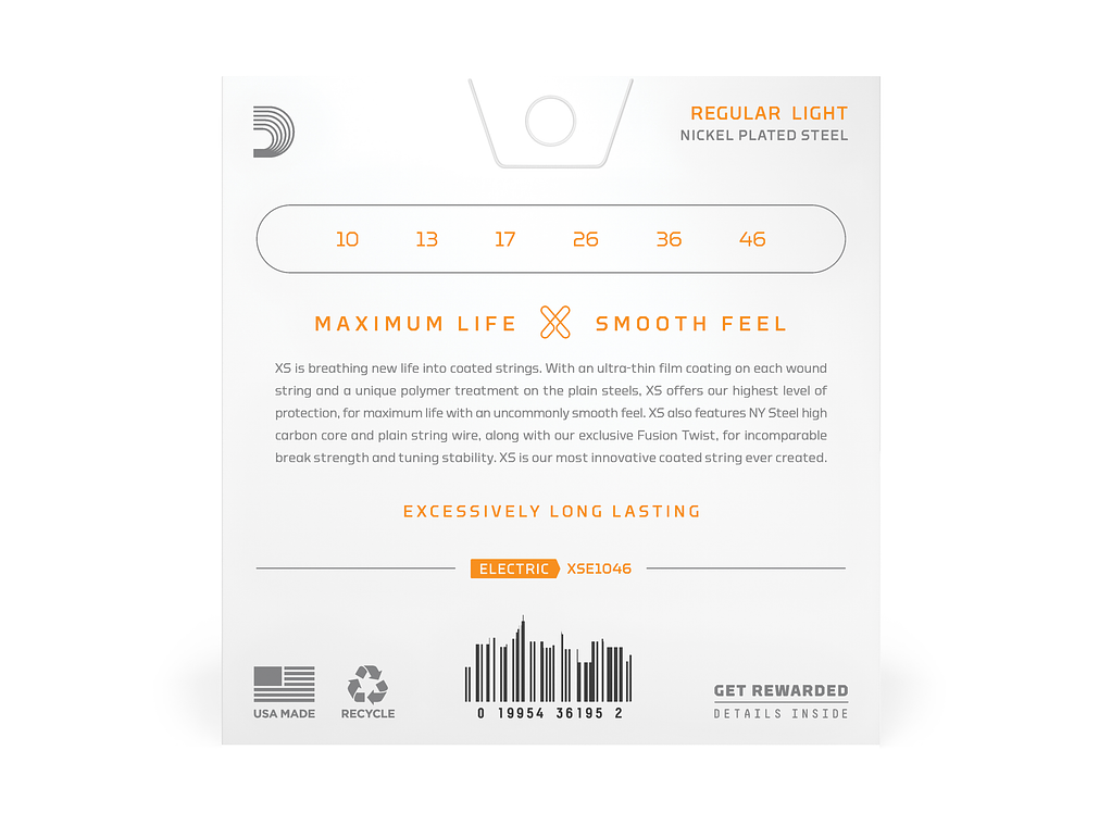 D'Addario XSE1046 XS Regular Light 2