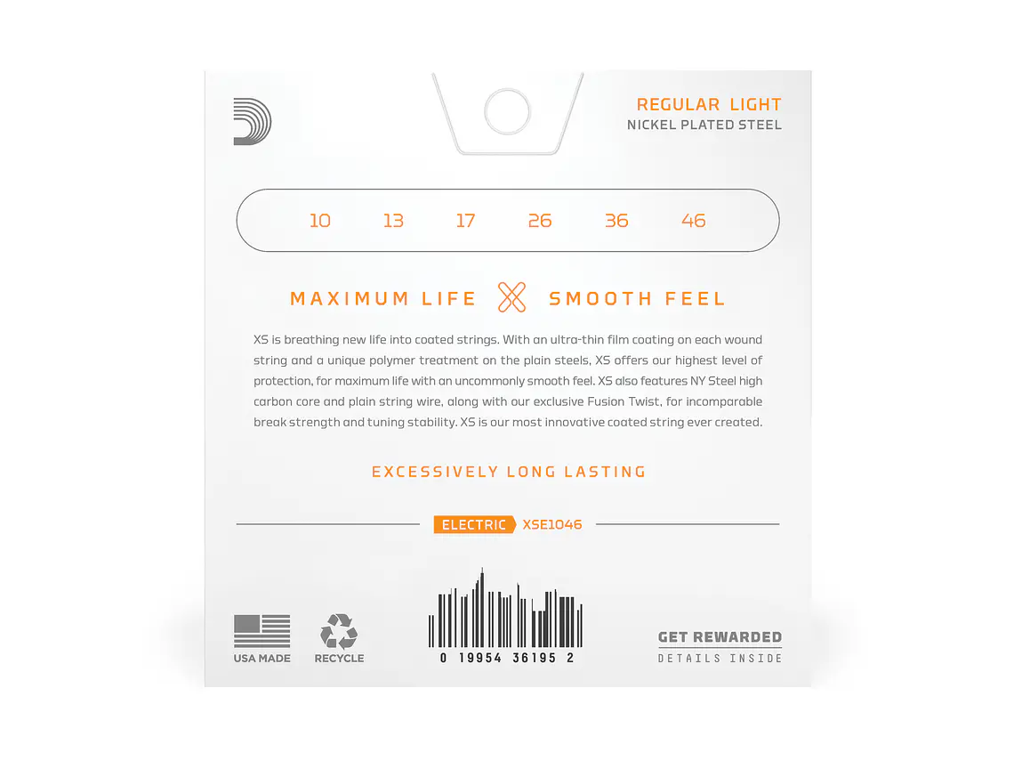 D'Addario XSE1046 XS Regular Light 2