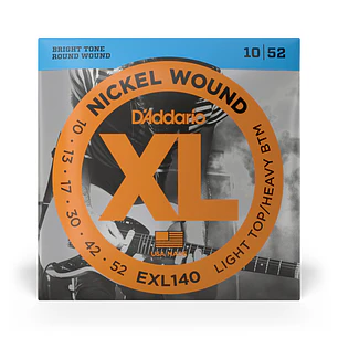 D'Addario EXL140 XL Light/Heavy Bottom 10/52