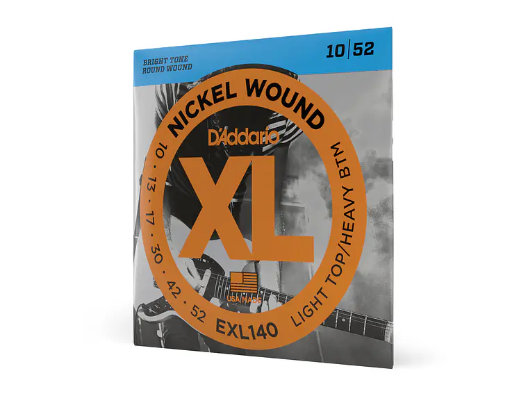 D'Addario EXL140 XL Light/Heavy Bottom 10/52 3