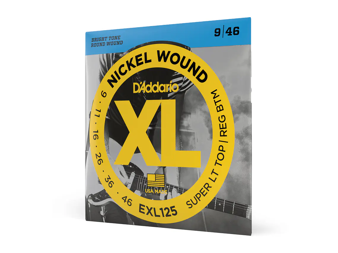 D'Addario EXL125 09/46 Super Light Top/Regular Bottom  3