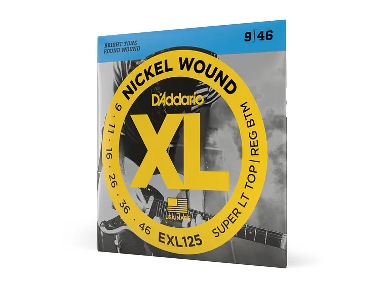 D'Addario EXL125 09/46 Super Light Top/Regular Bottom  3