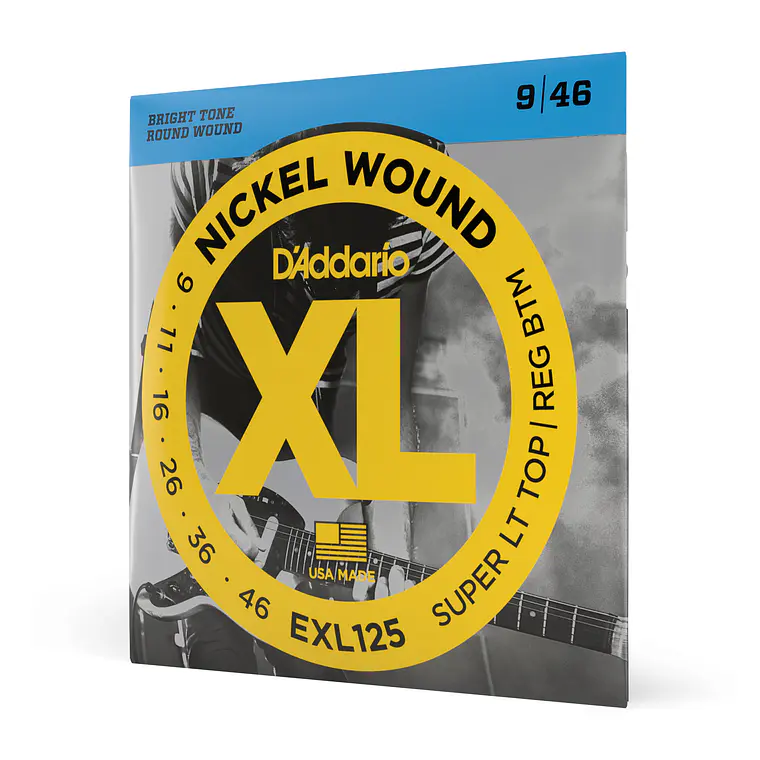 D'Addario EXL125 09/46 Super Light Top/Regular Bottom  3