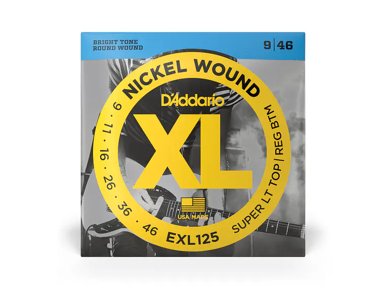 D'Addario EXL125 09/46 Super Light Top/Regular Bottom  1