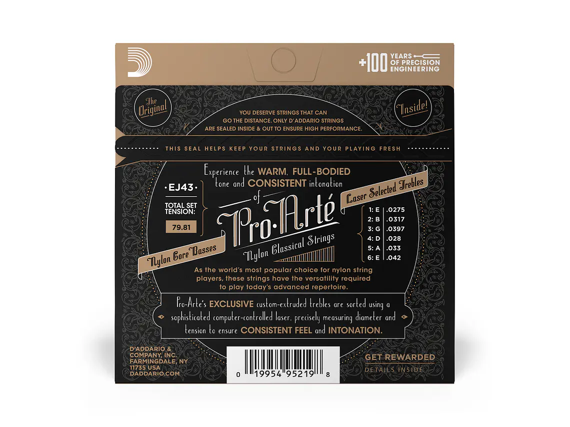 D'Addario EJ43 Light Pro-Arté Nylon 2
