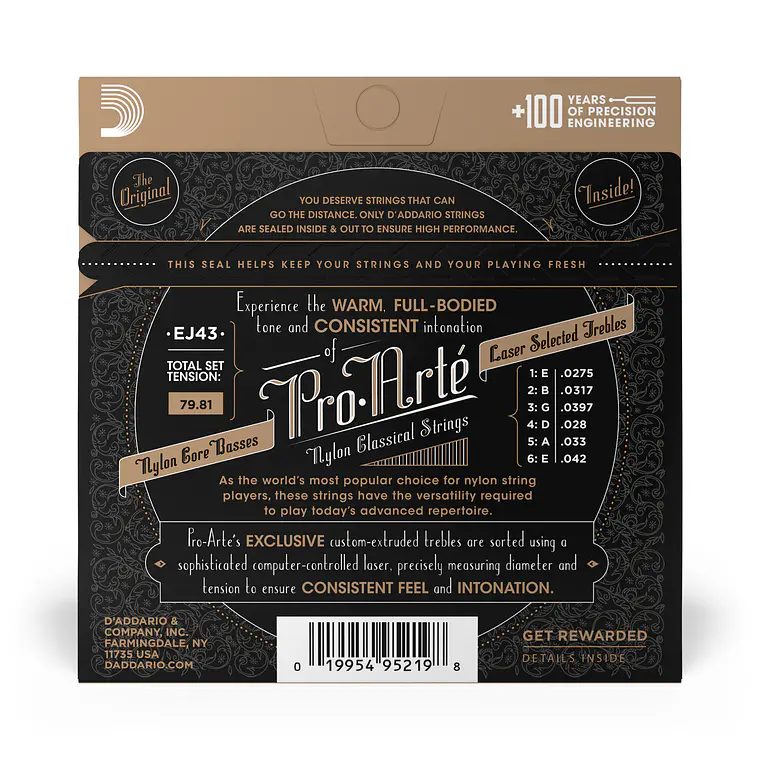 D'Addario EJ43 Light Pro-Arté Nylon 2