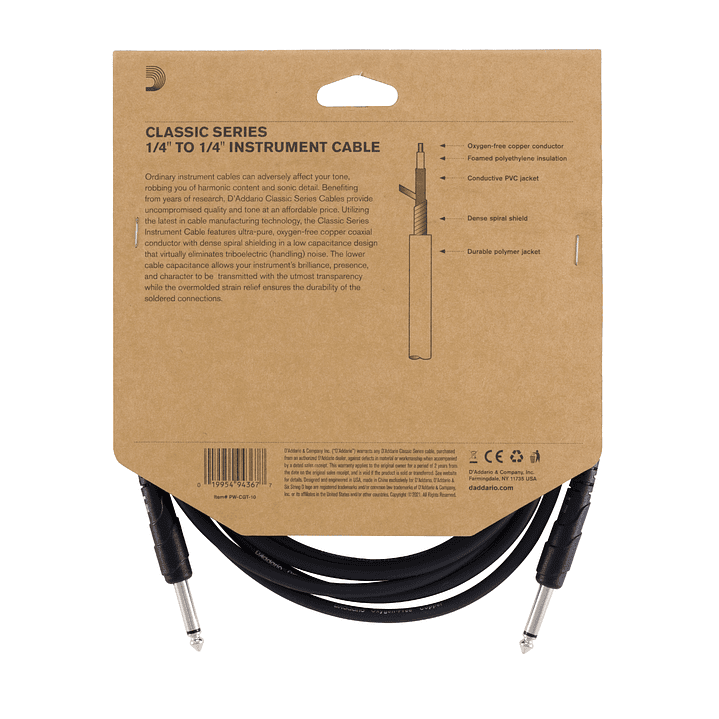 D'Addario PW-CGT-10 3mt 4