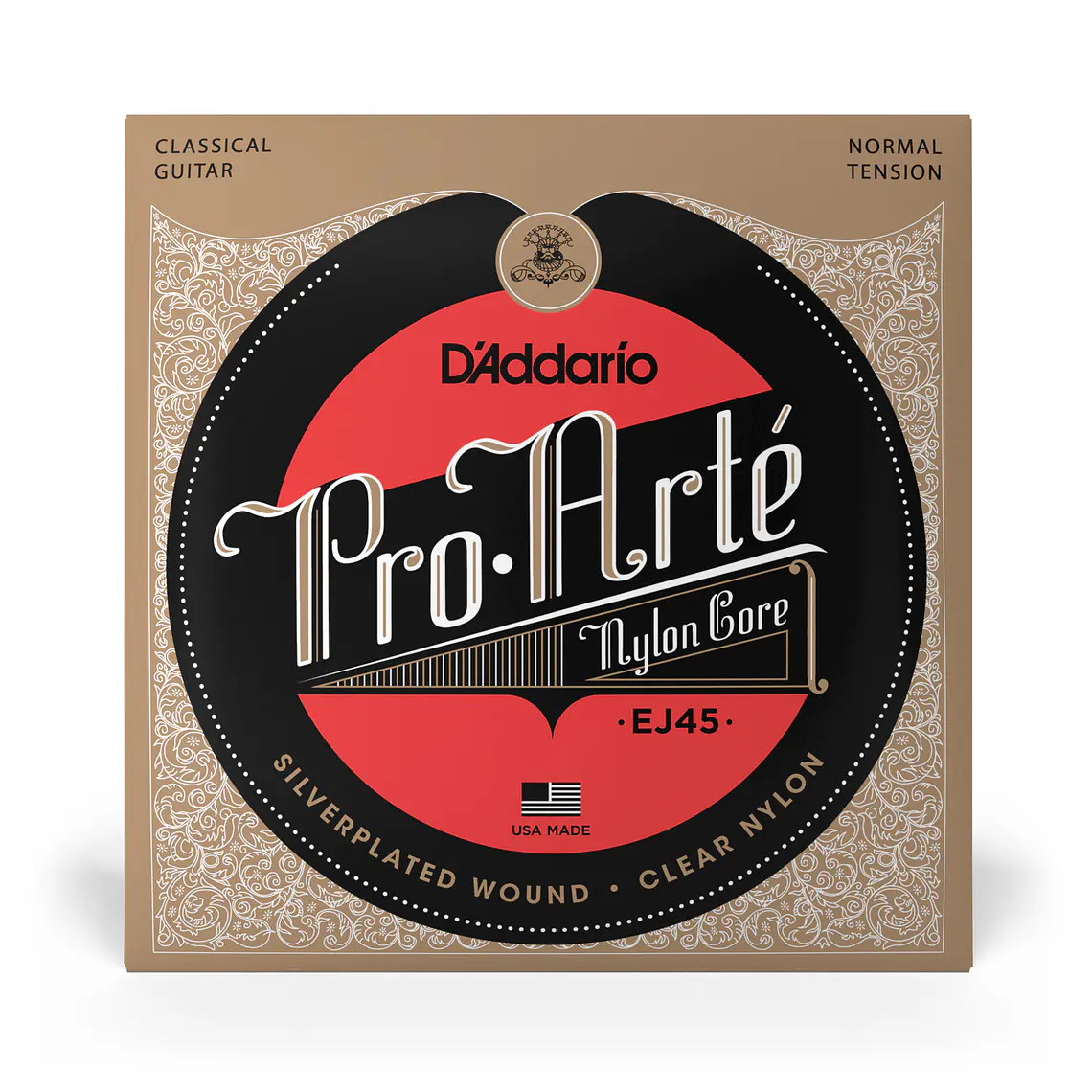 D'Addario EJ45 Pro-Arté Nylon Core Tensão Normal 1