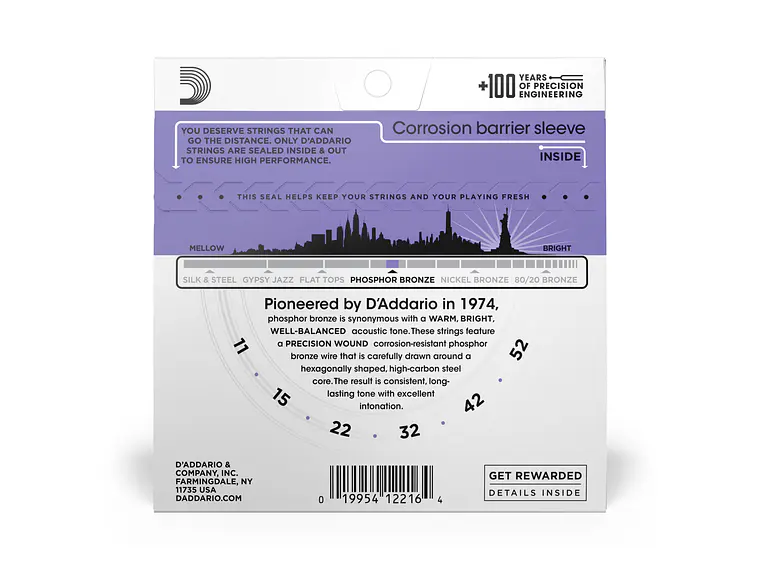 D'Addario EJ26 Phosphor Bronze 11-52 2