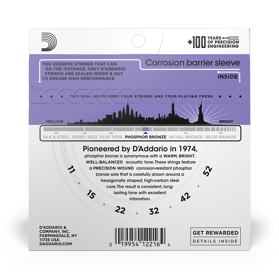 D'Addario EJ26 Phosphor Bronze 12-53 2