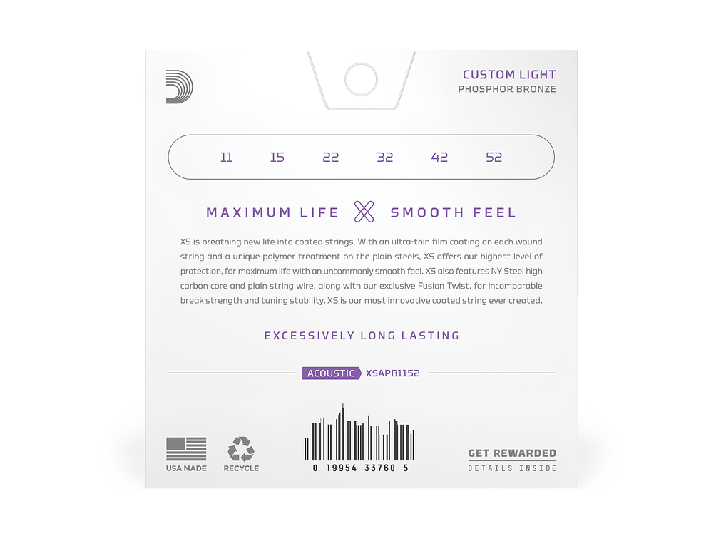 D'Addario XSAPB1152 XS PB Custom Light 2