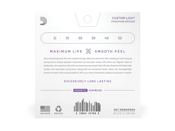 D'Addario XSAPB1152 XS PB Custom Light 2