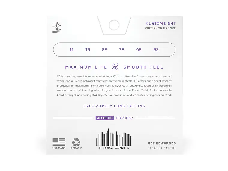 D'Addario XSAPB1152 XS PB Custom Light 2