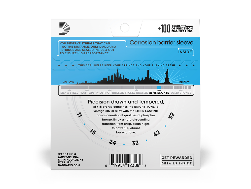 D'Addario EZ910 GTR 85/15 LITE 2