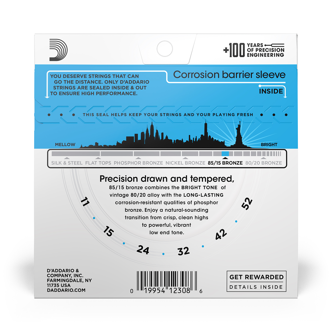 D'Addario EZ910 GTR 85/15 LITE 2