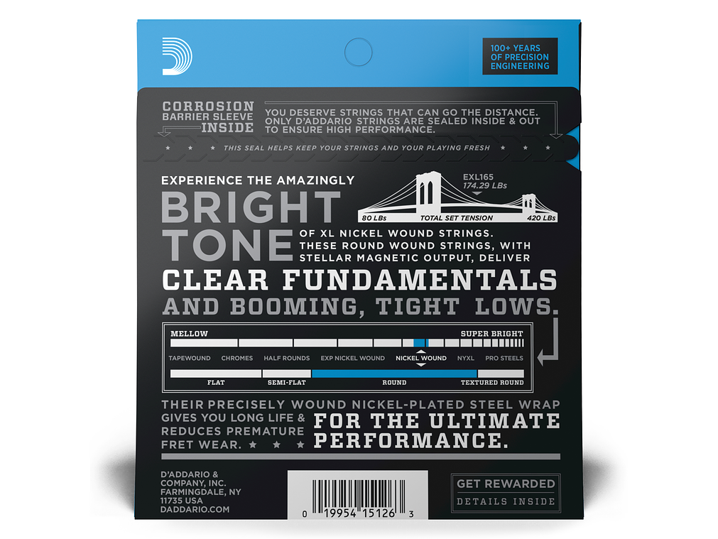 D'Addario EXL165 XL 45-105 LONG SCALE 2
