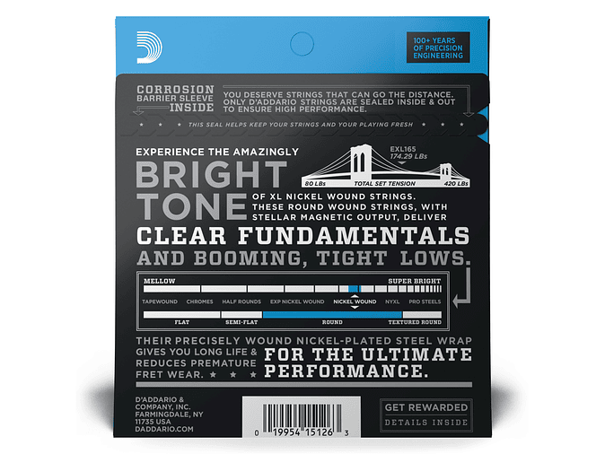 D'Addario EXL165 XL 45-105 LONG SCALE 2