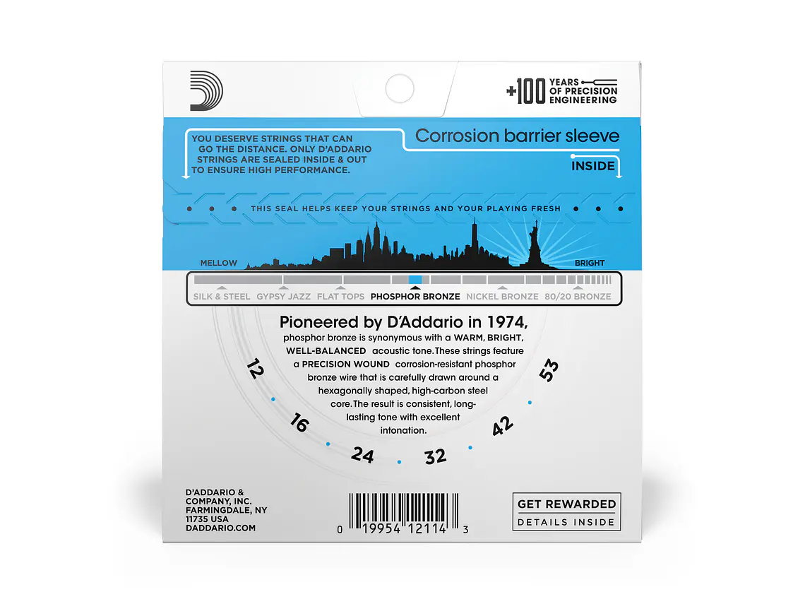 D'Addario EJ16 Phosphor Bronze Light 2