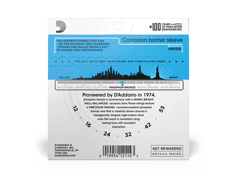 D'Addario EJ16 Phosphor Bronze Light 2