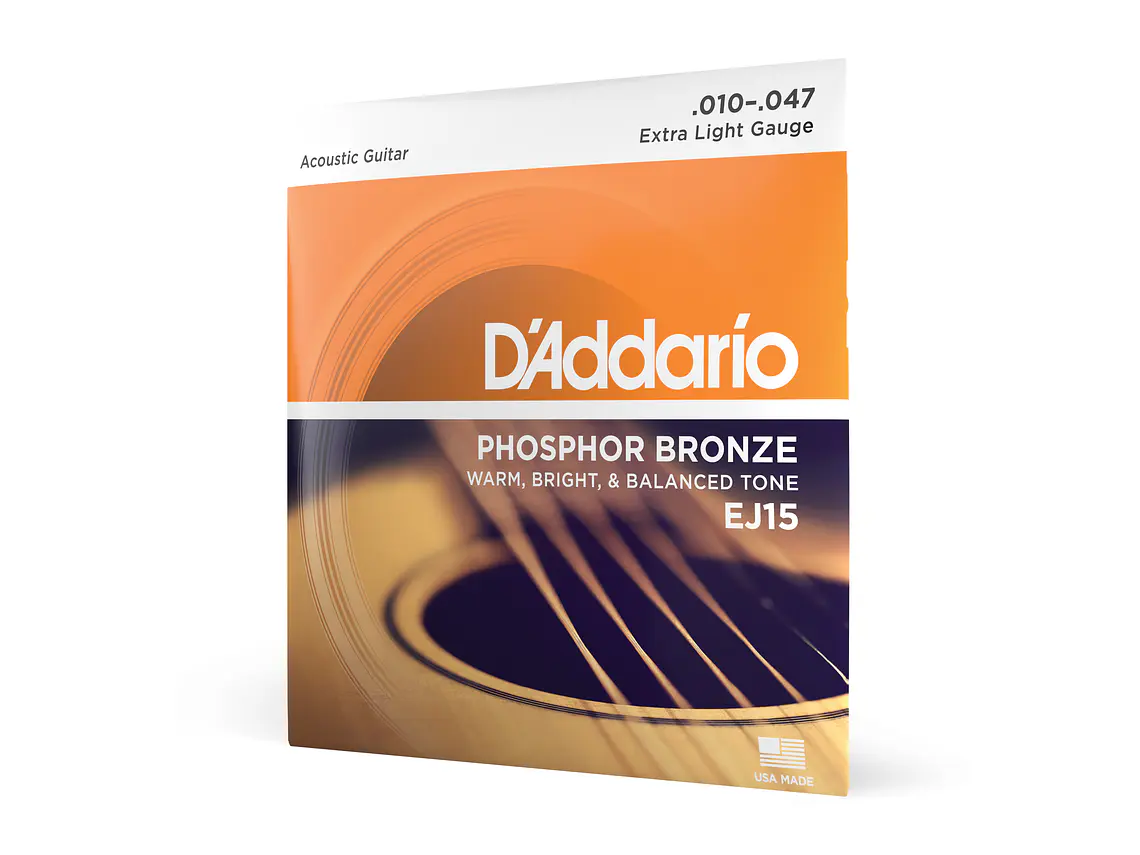 D'Addario EJ15 Phosphor Bronze Extra Light 10-47 3