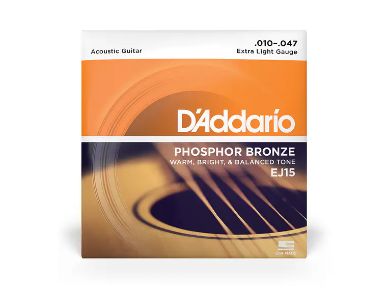 D'Addario EJ15 Phosphor Bronze Extra Light 10-47 1