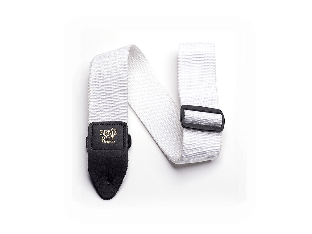 Ernie Ball Polypro - branca - Correia de guitarra/baixo 1