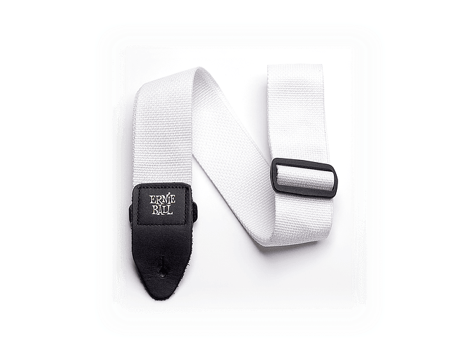 Ernie Ball Polypro - branca - Correia de guitarra/baixo 1