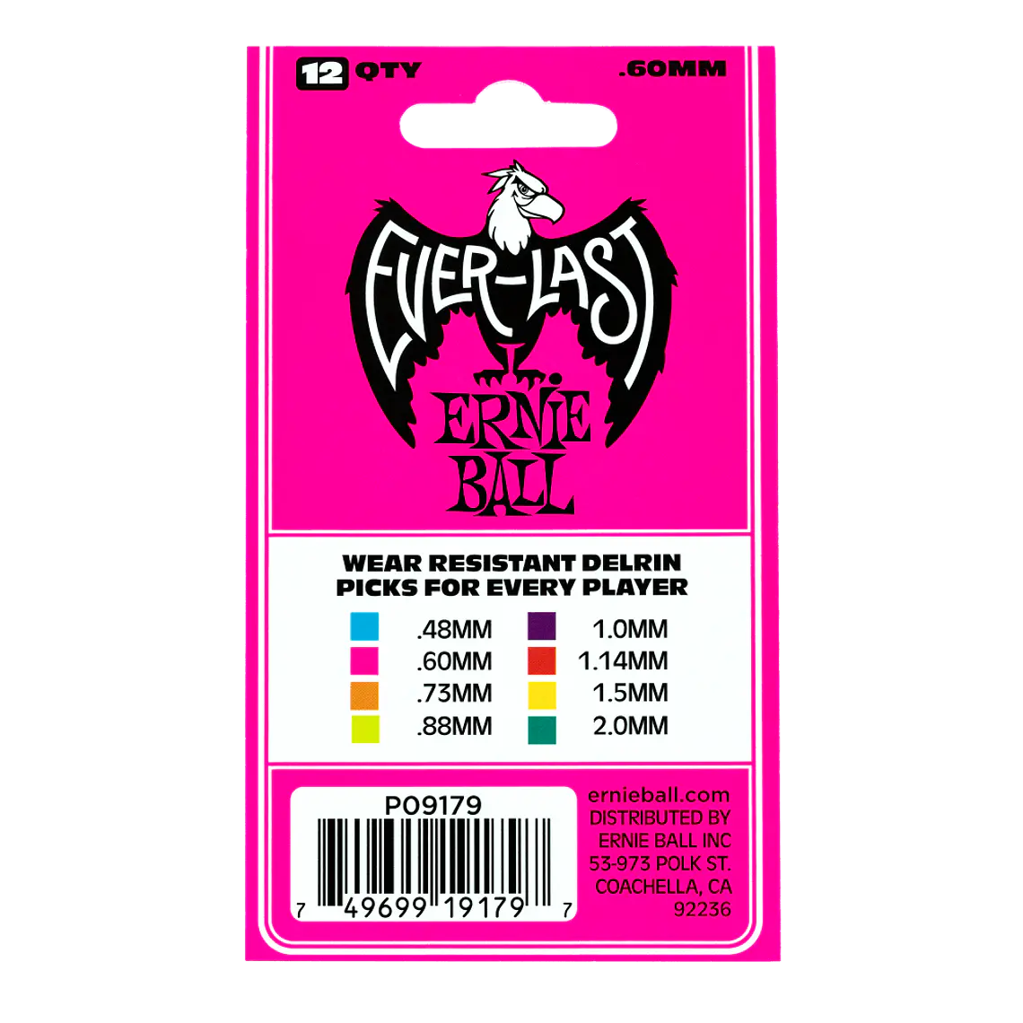 Ernie Ball Everlast 0.60mm - Pack 12 unidades -  Rosa 3