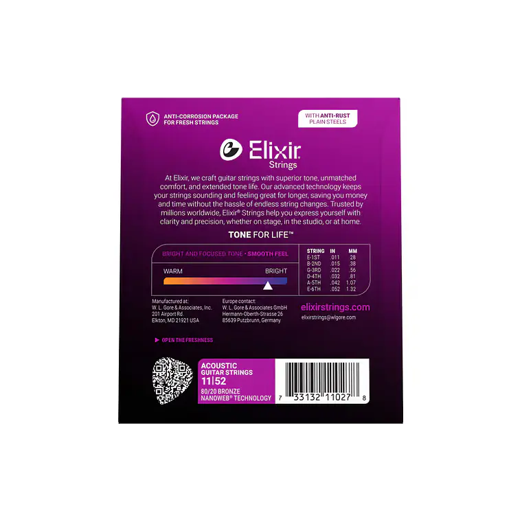 Elixir Nanoweb Custom Light 11-52 2