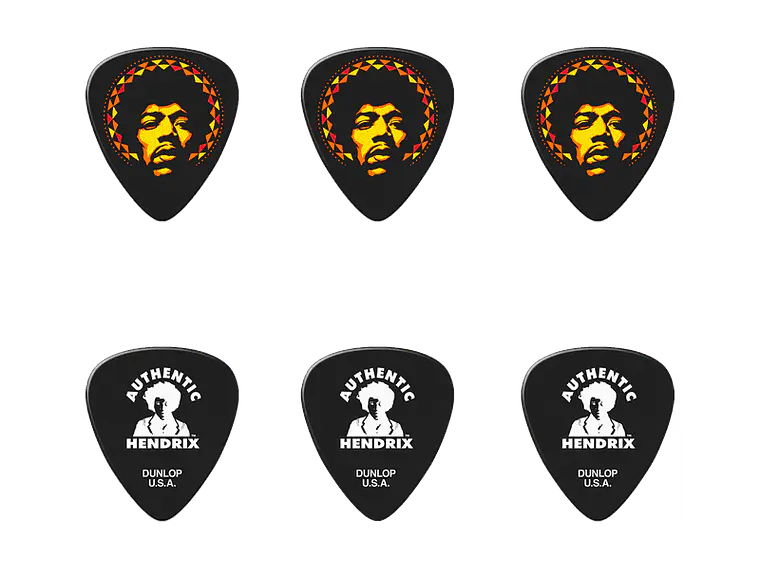 Palhetas Jimi Hendrix Aura Mandala - 6 unids. 2