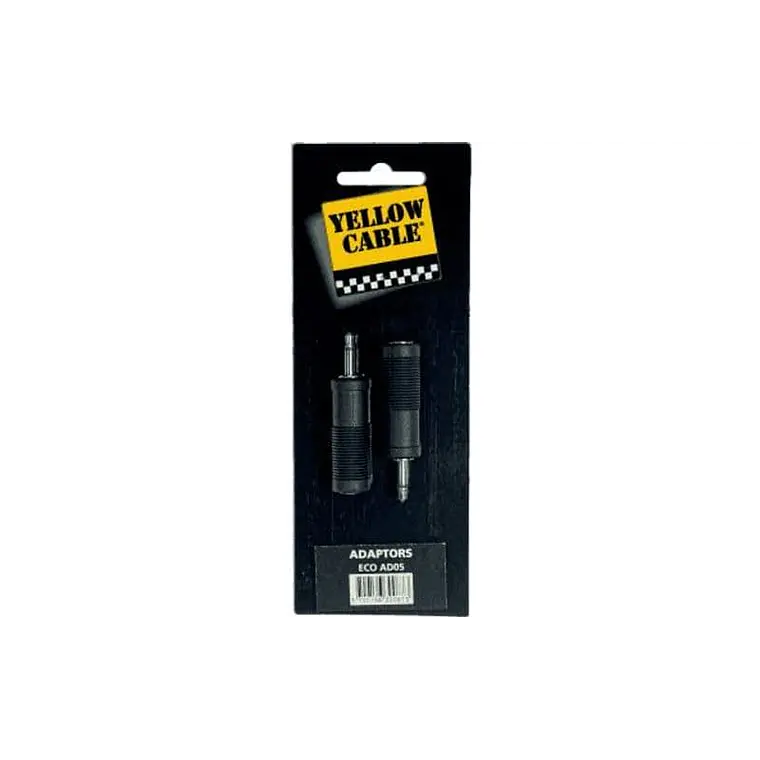 ADAPTADOR DE JACK MACHO MONO DE 3.5 MM A JACK FÊMEA MONO DE 6.5 MM 1