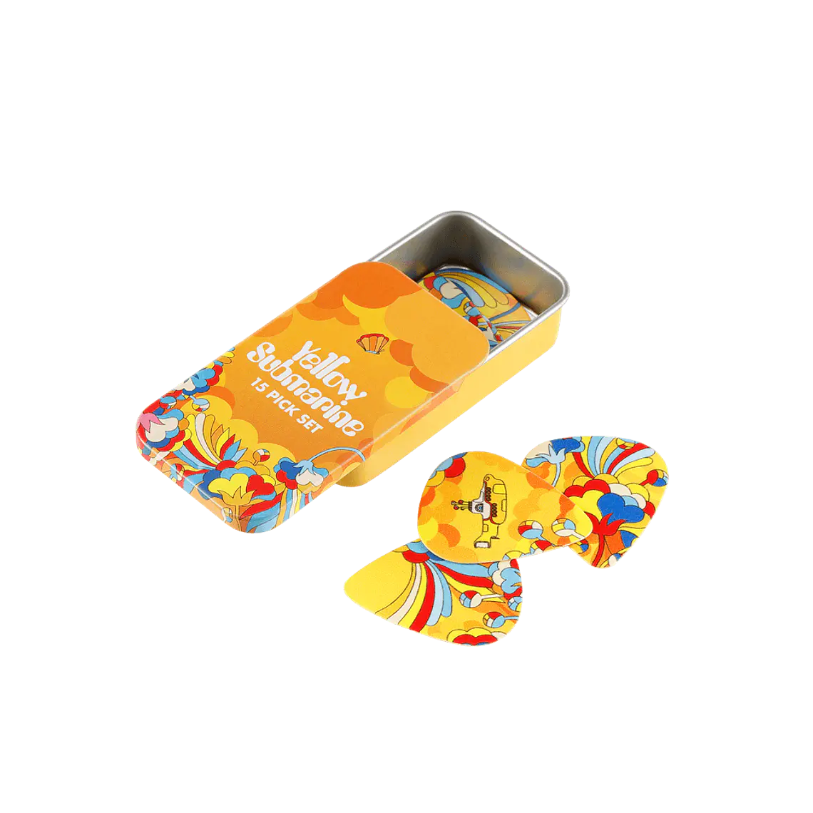 D'Addario Beatles Yellow Submarine 55th Anniversary Guitar Picks, Primrose Prairie, Medium Gauge (.70mm), 15-Pack 1