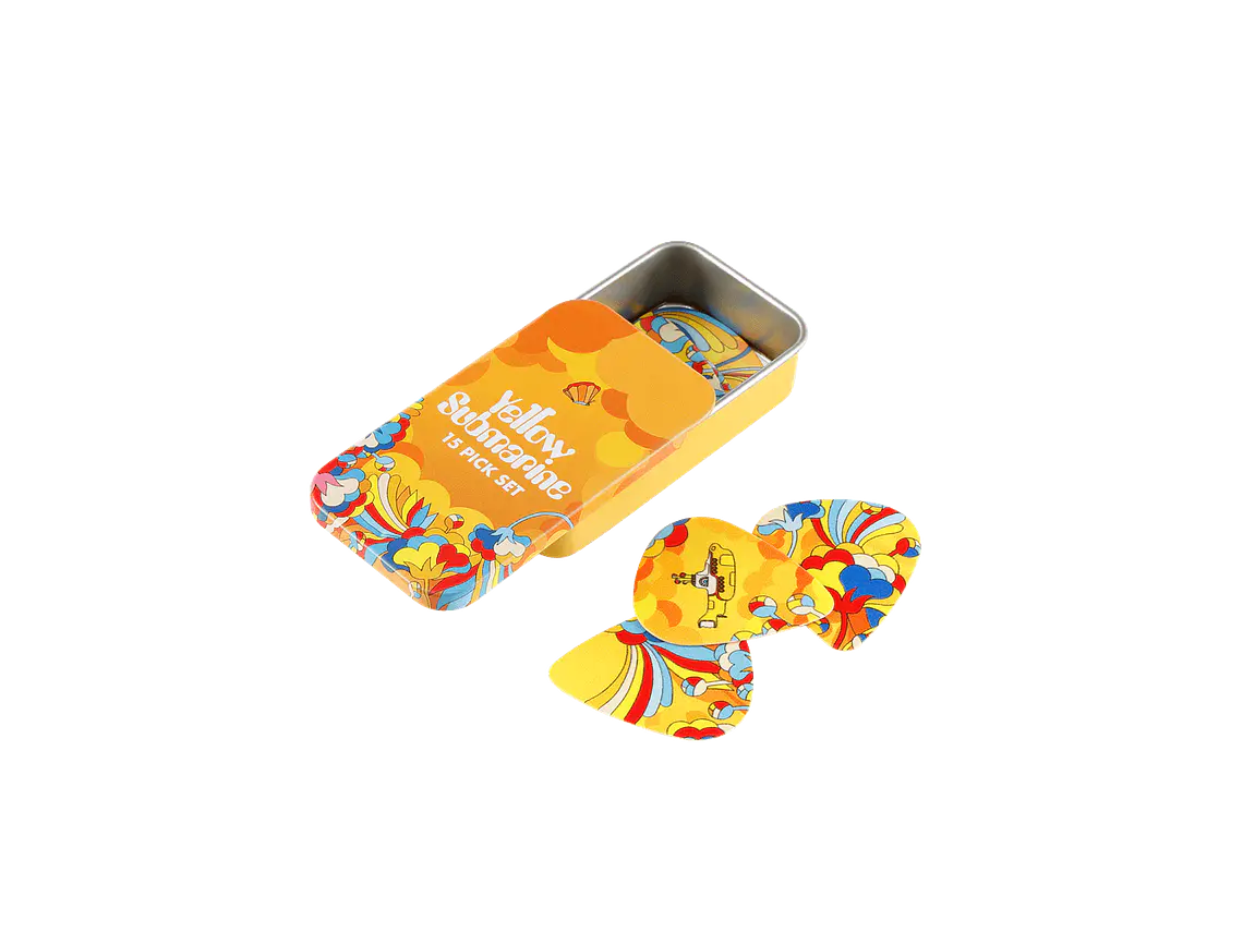 D'Addario Beatles Yellow Submarine 55th Anniversary Guitar Picks, Primrose Prairie, Medium Gauge (.70mm), 15-Pack 1