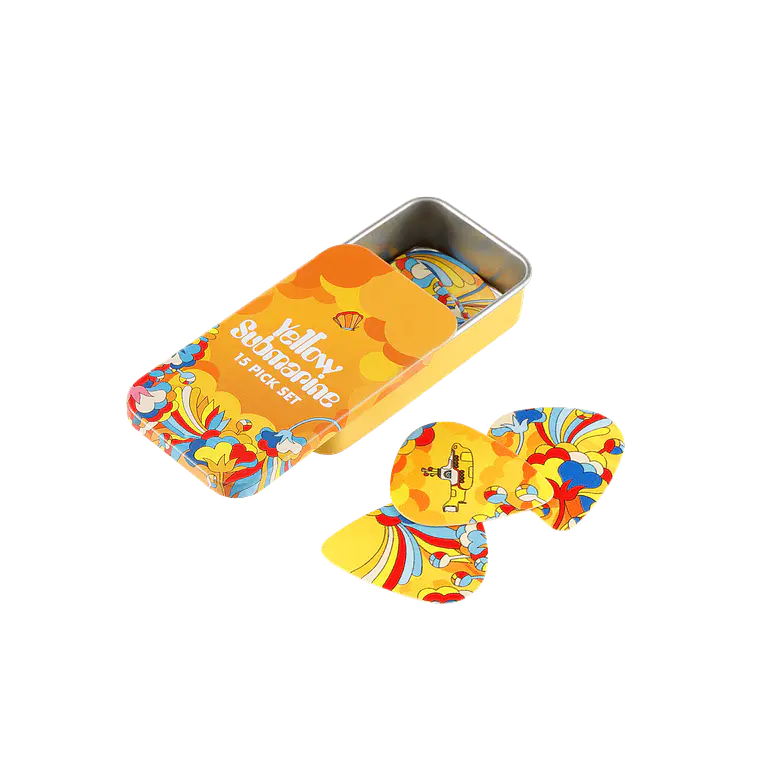 D'Addario Beatles Yellow Submarine 55th Anniversary Guitar Picks, Primrose Prairie, Medium Gauge (.70mm), 15-Pack 1