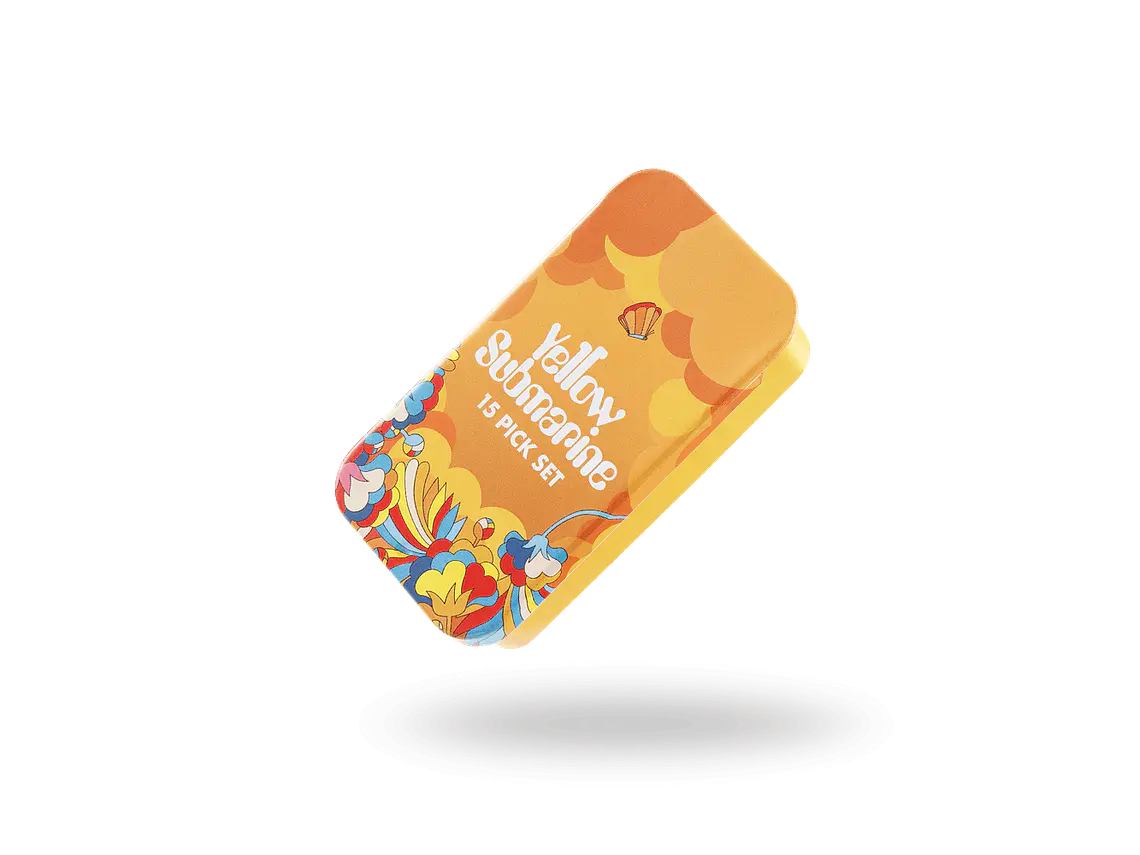 D'Addario Beatles Yellow Submarine 55th Anniversary Guitar Picks, Primrose Prairie, Medium Gauge (.70mm), 15-Pack 3