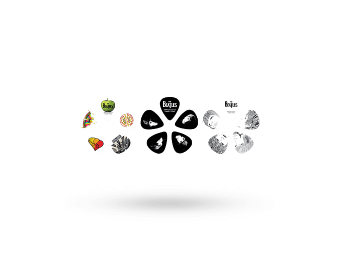 D'Addario Beatles Signature Guitar Pick Tins, Logo, 15 palhetas 2