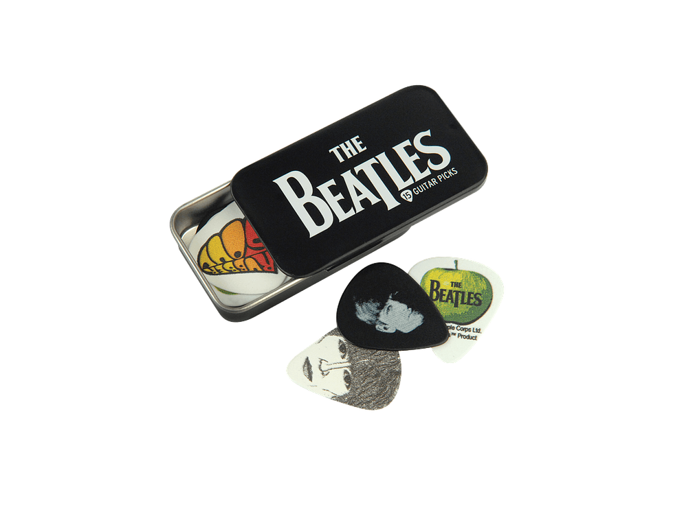 D'Addario Beatles Signature Guitar Pick Tins, Logo, 15 palhetas 1
